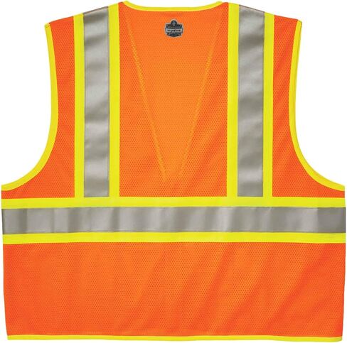 Ergodyne Unisex S/M Class 2 Two Tone Mesh Vest, Orange, Small-Medium US in Kuwait
