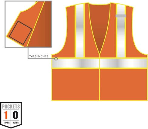 Ergodyne Unisex S/M Class 2 Two Tone Mesh Vest, Orange, Small-Medium US in Kuwait