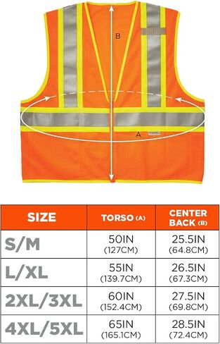 Ergodyne Unisex S/M Class 2 Two Tone Mesh Vest, Orange, Small-Medium US in Kuwait
