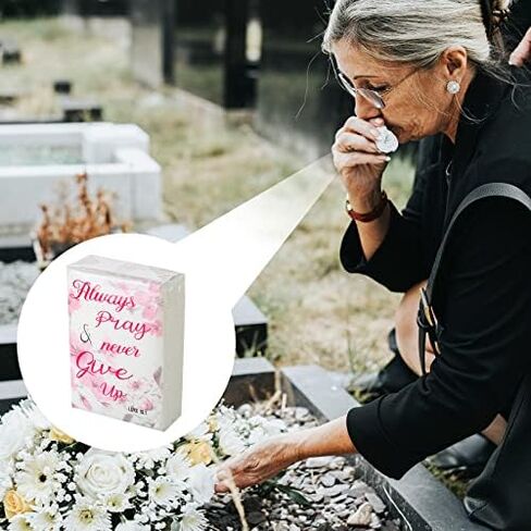 Funeral Pocket Tissues Travel Packs Paper Facial Tissues Bulk Mini Tissues Packs Small Pack of Tissues with Sayings, Always Pray and Never Give up for Funeral Favors (100 Pack) in Saudi Arabia