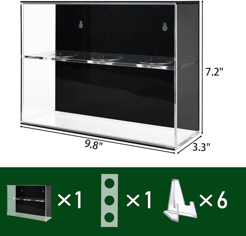 Acrylic Baseball Display Case, Baseball Wall Holder, Clear Baseball Ring Display Case, Baseball Display Cases for Balls, Ring,Swap Insert for Dual Function,Baseball Gifts for Boys 8-12 in Kuwait