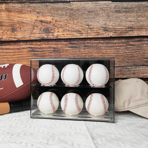 Acrylic Baseball Display Case, Baseball Wall Holder, Clear Baseball Ring Display Case, Baseball Display Cases for Balls, Ring,Swap Insert for Dual Function,Baseball Gifts for Boys 8-12 in Kuwait