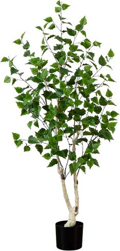 Nearly Natural 6ft. Artificial Birch Tree with Real Touch Leaves in Saudi Arabia