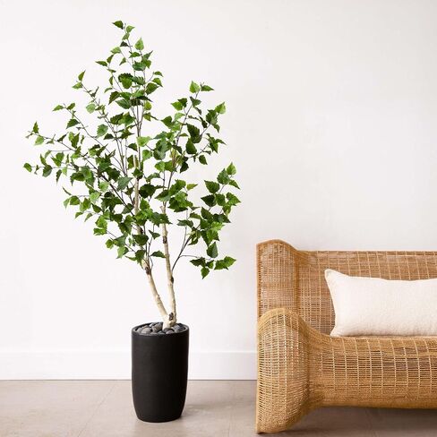 Nearly Natural 6ft. Artificial Birch Tree with Real Touch Leaves in Saudi Arabia