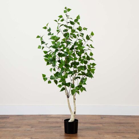 Nearly Natural 6ft. Artificial Birch Tree with Real Touch Leaves in Saudi Arabia