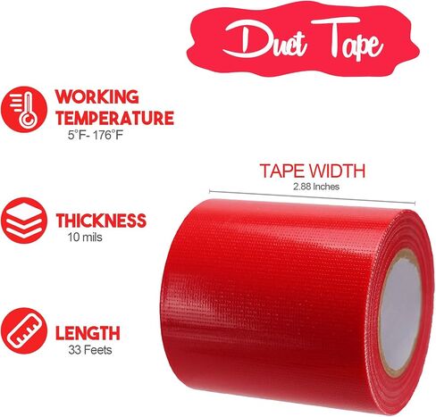 3 Pack Black Duct Tape, 2.88" x 10yd, Wide Roll,Heavy Duty, Flexible, No Residue, Waterproof, Multi-Use, All-Weather and Tear by Hand for Home, Window, Office, Car, Carpet in Saudi Arabia