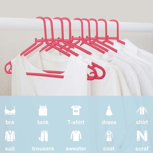 Black Plastic Hangers 50 Pack, Light Weight Durable Clothes Hangers G-Shape Standard Size Non-Slip Coat Hanger Adult Clothes Hangers for Laundry & Everyday Use -Slim & Space Saving in Saudi Arabia
