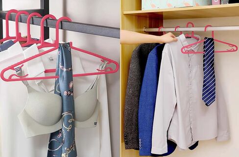 Black Plastic Hangers 50 Pack, Light Weight Durable Clothes Hangers G-Shape Standard Size Non-Slip Coat Hanger Adult Clothes Hangers for Laundry & Everyday Use -Slim & Space Saving in Saudi Arabia