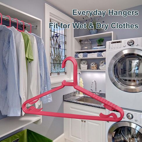 Black Plastic Hangers 50 Pack, Light Weight Durable Clothes Hangers G-Shape Standard Size Non-Slip Coat Hanger Adult Clothes Hangers for Laundry & Everyday Use -Slim & Space Saving in Saudi Arabia