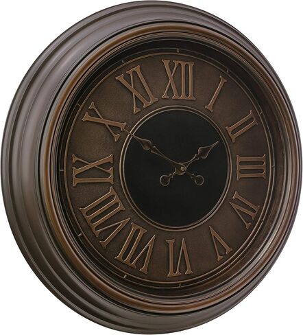 Kiera Grace Decorative Round Wall Clocks, Bronze, Black in Kuwait