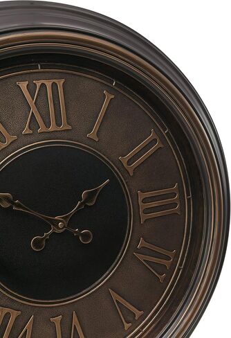 Kiera Grace Decorative Round Wall Clocks, Bronze, Black in Kuwait