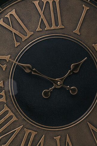 Kiera Grace Decorative Round Wall Clocks, Bronze, Black in Kuwait