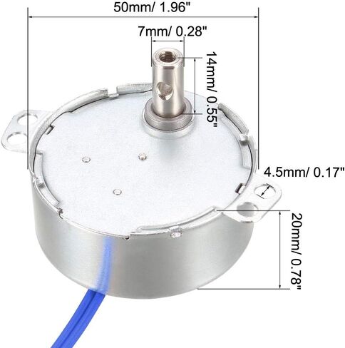 uxcell Electric Synchronous Synchron Motor - Turntable Motor 100-127 VAC 50-60Hz CCW/CW 4W 9-11RPM in Saudi Arabia