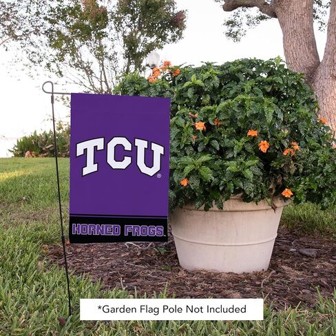 Desert Cactus Texas Christian University Garden Flag Horned Frogs TCU Banner 100% Polyester (Design B) in Saudi Arabia
