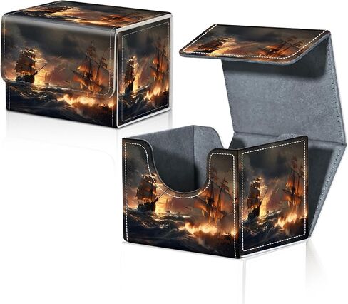 Card Deck Box for MTG Trading Cards with Magnetic Closure,Premium Card Storage Box Case Cover for TCG CCG Magic Cards,Green Frog Lotus in Kuwait