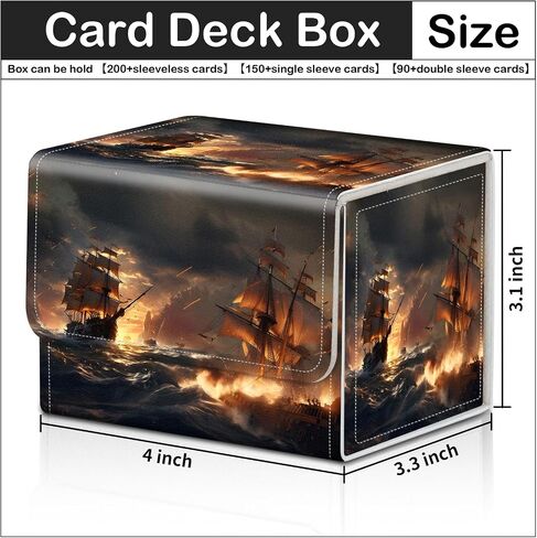 Card Deck Box for MTG Trading Cards with Magnetic Closure,Premium Card Storage Box Case Cover for TCG CCG Magic Cards,Green Frog Lotus in Kuwait