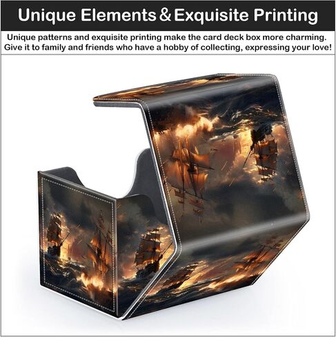 Card Deck Box for MTG Trading Cards with Magnetic Closure,Premium Card Storage Box Case Cover for TCG CCG Magic Cards,Green Frog Lotus in Kuwait