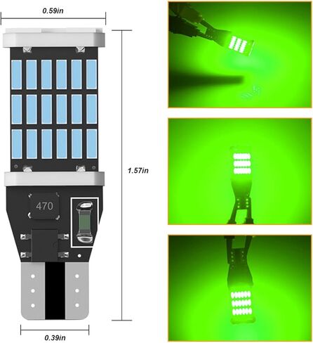 4 عبوات من مصابيح LED العكسية للسيارة، شرائح T15 4014 45SMD لمبة وامضة احتياطية، مصباح إشارة الانعطاف بدون خطأ في فرامل السيارة، غير قطبية 12 فولت تيار مستمر W16W (أصفر) in Saudi Arabia