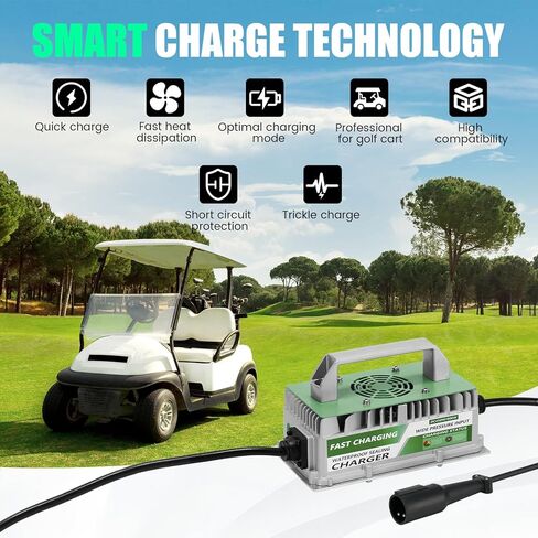 شاحن بطارية عربة الجولف Club Car DS/Precedent، قابس دائري من النوع 3 دبابيس لطراز ClubCar 48 فولت، شاحن ذكي بقدرة 15 أمبير in Kuwait