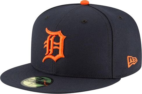 قبعة New Era 59Fifty Hat Detroit Tigers MLB Authentic Road باللون الأزرق الداكن (7 5/8) in Saudi Arabia