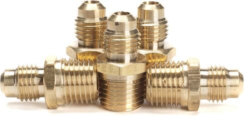 LTWFITTING Brass Flare 1/4" OD x 1/4" Male NPT Connector Tube Fitting(Pack of 5) in Saudi Arabia