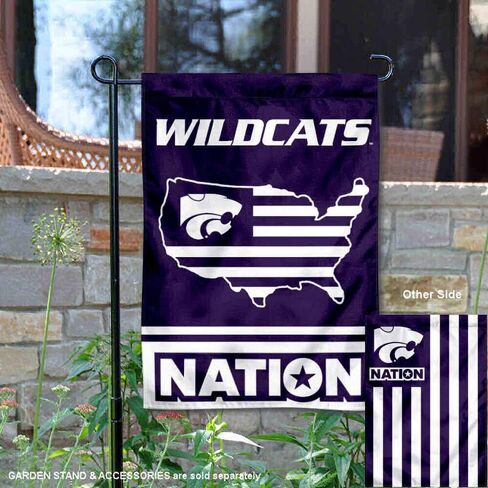 College Flags & Banners Co. Kansas State Wildcats Garden Flag with USA Stars and Stripes in Saudi Arabia
