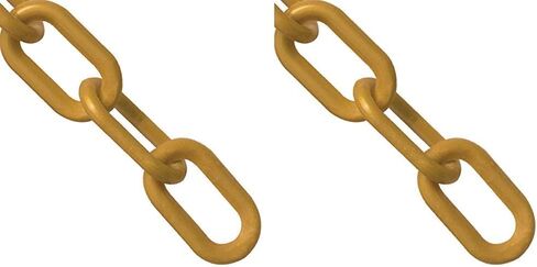 Mr. Chain Plastic Barrier Chain, Gold, 2-Inch Link Diameter, 25-Foot Length (50009-25), 1 Count (Pack of 1) in Saudi Arabia