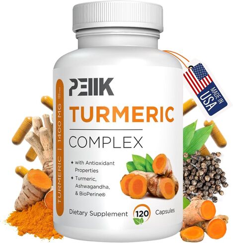 Turmeric Curcumin with Black Pepper & Ashwagandha - High Absorption Ultra Potent Turmeric Supplement with 95% Curcuminoids, BioPerine & Ashwagandha - Turmeric Capsules for Joint Support 90 Capsules in Saudi Arabia