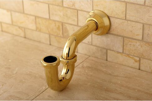 Kingston Brass CC2182 صنبور ديكور 8 بوصة P-Trap، نحاس مصقول in Kuwait