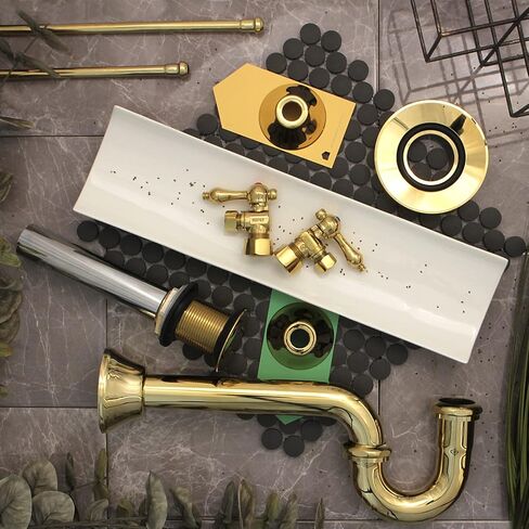 Kingston Brass CC2182 صنبور ديكور 8 بوصة P-Trap، نحاس مصقول in Kuwait