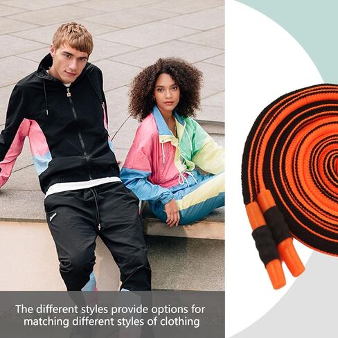 BOROLA 1Pcs 51 Inch Fashionable Durable Cotton Drawstring, Premium Hoodie, Sports Pants, Shorts Universal Drawstring Replacement (Black Rope, Cylinder Metal Head) in Saudi Arabia