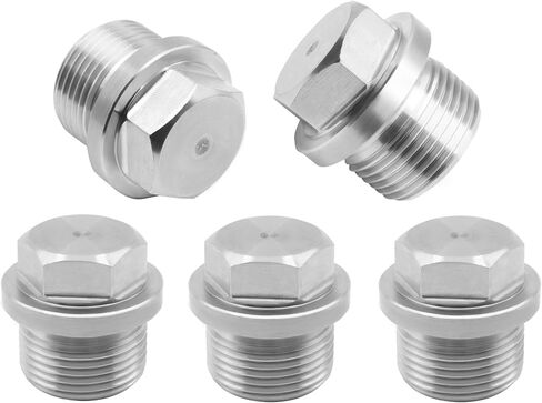 2PCS Stainless Steel 304 Flange Hex Plug M16 x 1.5, Solid Thread Bung Plug Pipe Fitting Universal Fit in Saudi Arabia