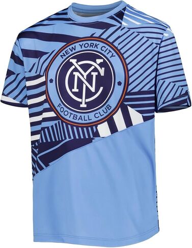 Outerstuff New York City FC Kids Boys Size Spirited Winger Team Logo Performance Shirt in Saudi Arabia