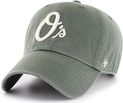 '47 MLB Moss Primary Logo Clean Up Adjustable Strap Hat Cap, Adult One Size Fits All (Baltimore Orioles) in Saudi Arabia