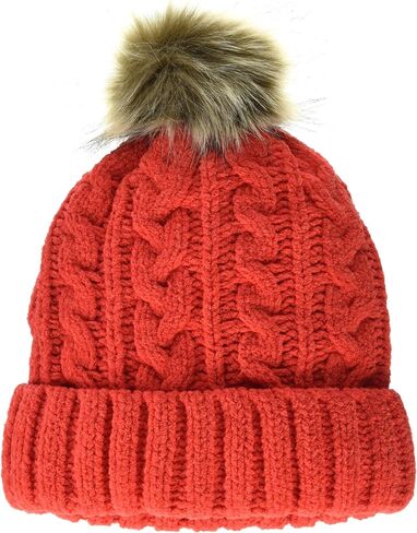 PJ Salvage Women's Loungewear Forever Festive Beanie, Scarlet, 1SZ in Saudi Arabia