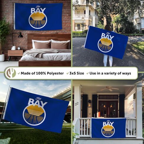 Desert Cactus Golden State Warriors Flag Team NBA National Basketball Association 100% Polyester Indoor Outdoor 3x5 feet Flags (Flag C) in Saudi Arabia