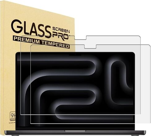 2 Pack Tempered Glass Screen Protector For MacBook Air 15 (2023 Released M2 Chip A2941, 2024 Released M3 Chip A3114) Laptop, 9H Hardness,Bubble Free in Saudi Arabia