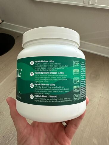 Nello Supergreens - Premium Superfood Greens Drink Mix with Chlorella, Moringa, Spinach, & Broccoli + Digestive Enzymes & Probiotic Blend -Nutrient-Packed Greens Powder Superfood for Wellness(30 SRV) in Saudi Arabia