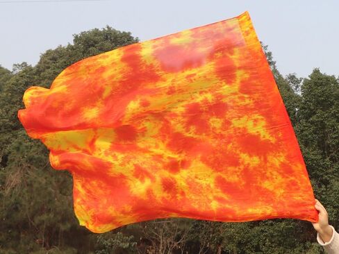 Winged Sirenny 40" Feather Light Prophetic Worship Silk Flex Flag, Church Liturgical Praise Adoration Dance Banner (Flame) in Saudi Arabia