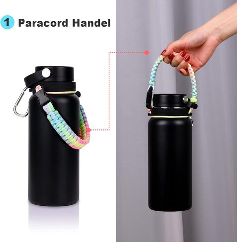 مقبض باراكورد Wongeto 2.0 مع حزام كتف متوافق مع حزام زجاجة المياه ذو الفم الواسع 2.0 in Kuwait