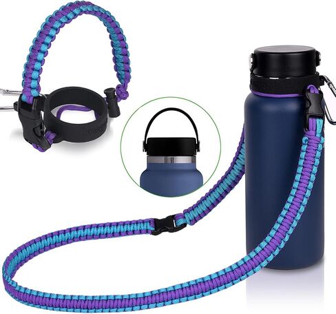 Wongeto 2.0 Paracord Handle with Shoulder Strap Compatible with Hydro Flask 2.0 Wide Mouth Water Bottle Strap in Saudi Arabia