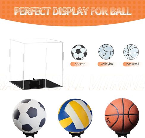 حافظة عرض كرة السلة، صندوق عرض علبة كرة السلة الأكريليك مع حامل، حافظة عرض أكريليك شفافة لكرة السلة الموقعة، كرة القدم، المقتنيات، نماذج السيارات، الدمى in Kuwait