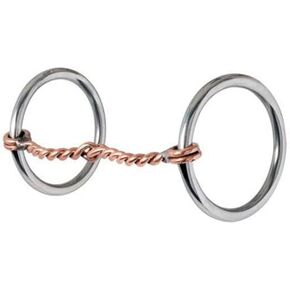 ProRider Horse 4-1/2" SS Loose Ring Twisted Wire Snaffle Horse Bit 35479A