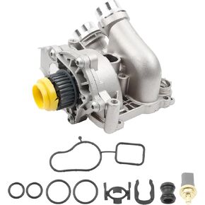 Dasbecan Aluminum Electric Engine Water Pump Assembly Replaces# 06H121026CQ 06H121026AB Compatible with Audi A3 A4 A5 A6 Q3 Q5 TT VW Beetle CC Eos GTI Jetta Passat Tiguan 2.0L 2.0T