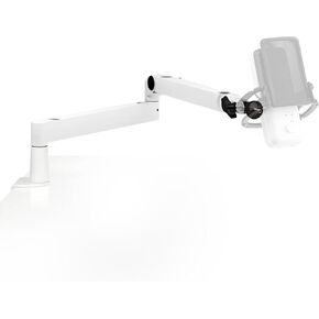 Elgato Wave Mic Arm LP White - ذراع ميكروفون ممتاز منخفض المستوى مع إدارة الكابلات، مشبك مكتب، تركيب متعدد الاستخدامات وقابل للتعديل بالكامل، مثالي للبودكاست والبث والألعاب والمكتب المنزلي