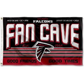 WinCraft Atlanta Falcons Fan Man Cave Banner Flag