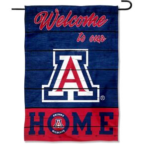 College Flags & Banners Co. Arizona Wildcats Welcome to Our Home Double Sided Garden Yard Flag