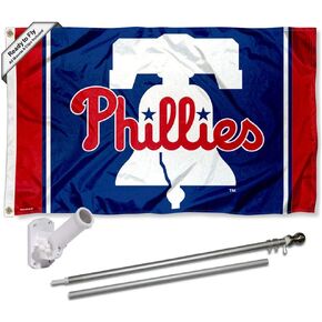 WinCraft Philadelphia Baseball Bell Flagpole and Bracket Holder Set