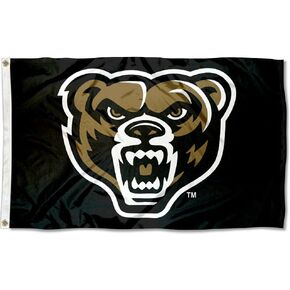 College Flags & Banners Co. Oakland Grizzlies Grizzly Head Flag