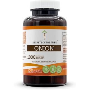 Secrets of the Tribe Onion 120 Capsules, Made with Vegetable Capsules and Onion (Allium Cepa) Dried Bulb (120 Capsules)